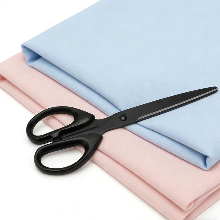 AxeWoodz Black Office Scissors 7 Inch All Purpose Sharp Scissor Stainless Steel Blade Shears Straight ABS Handle Shear for Paper, DIY Craft, Office,