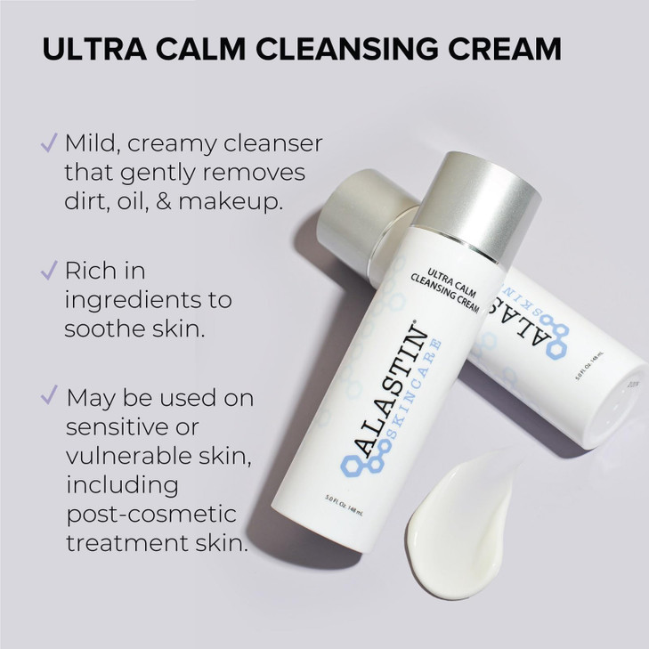 ALASTIN Skincare Ultra Calm Cleansing Cream Face Wash (5 oz) | Hydrating, Nourishing Daily Face Cleanser | Gentle Formula Safe for Sensitive Skin