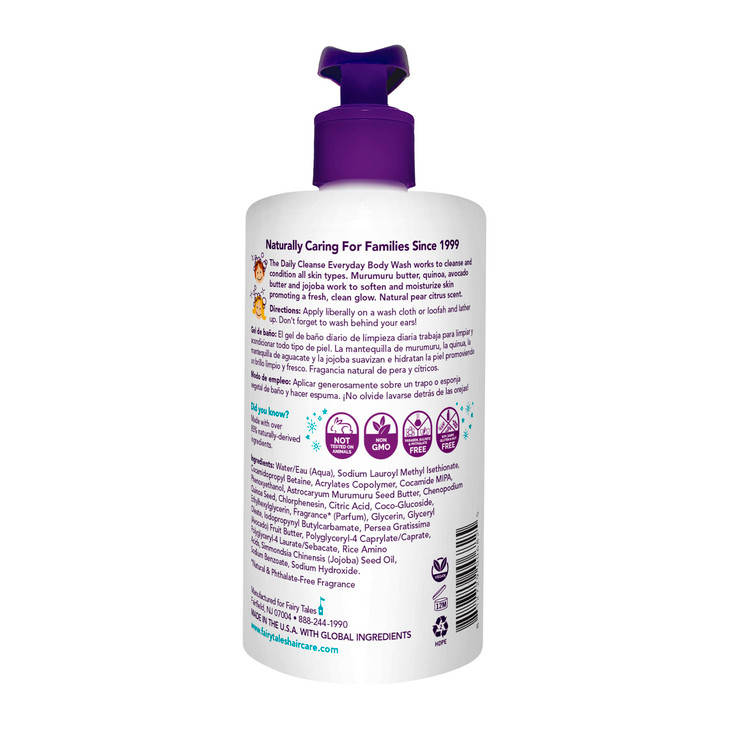 Fairy Tales Daily Cleanse Kids Body Wash | Kids Soap With Gentle, Clean Natural Ingredients | Sulfate Free, Silicone Free, Body Wash for Boys and Gir