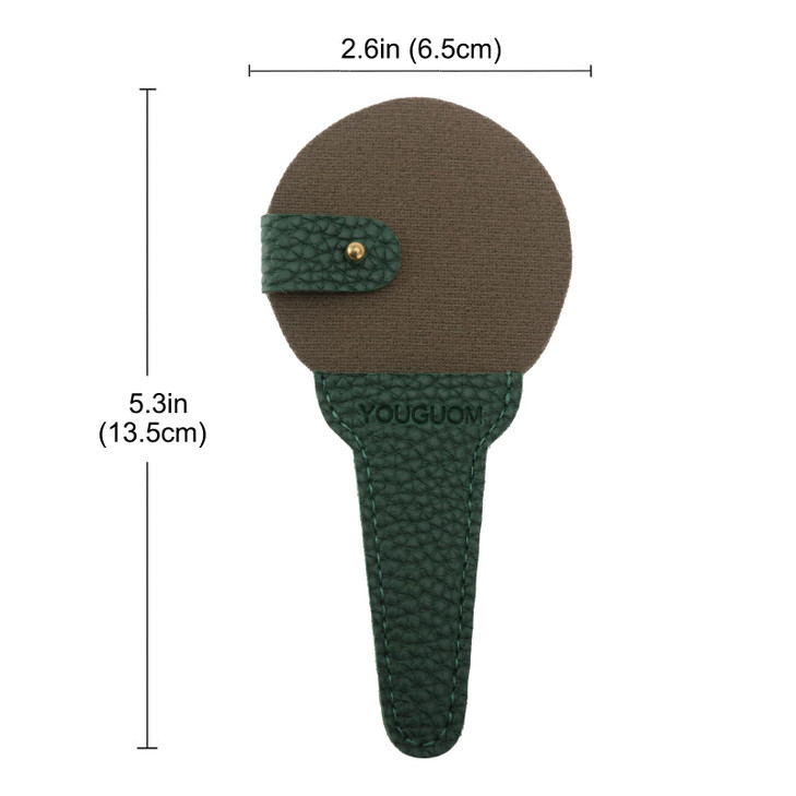 YOUGUOM Embroidery Scissors Sheath Protector Craft Scissors Storage Cover Leather Case, 2Pieces Green