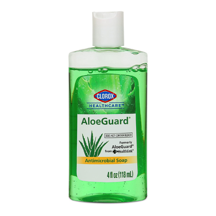 Clorox Healthcare AloeGuard Antimicrobial Liquid Travel Size Hand Soap, Gentle and Moisturizing Hand Soap Bottle with Aloe Vera - Handwash for Health