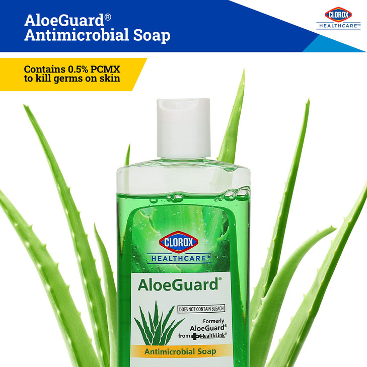 Clorox Healthcare AloeGuard Antimicrobial Liquid Travel Size Hand Soap, Gentle and Moisturizing Hand Soap Bottle with Aloe Vera - Handwash for Health