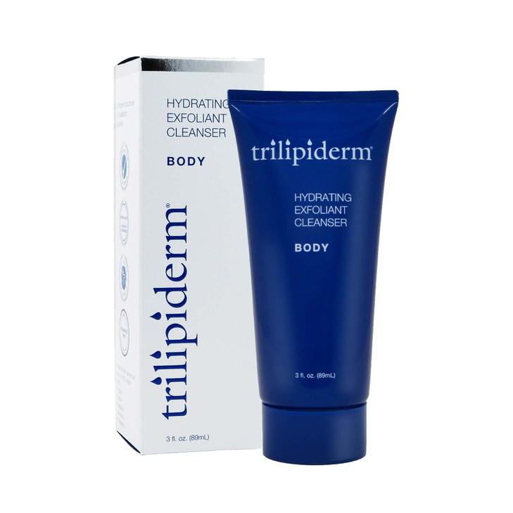 Trilipiderm Hydrating Exfoliant Cleanser  BODY, Antioxidant-Rich 3-in-1 Body Wash, Scrub and Hydrator, 3 Ounce Tube