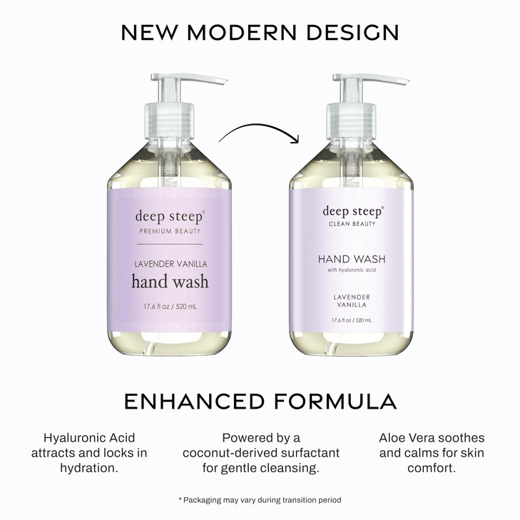 Deep Steep Liquid Hand Wash, 17.6 Ounces (Lavender Vanilla)
