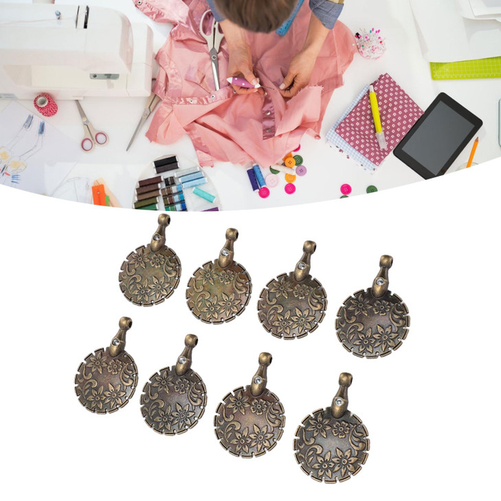 8PCS Yarn Cutter Pendants Metal Thread Cutter Pendant Round Shape Yarn Cutter Pendant,Yarn Cutter Pendants, Round Shape Yarn Cutter Pendant for DIY S