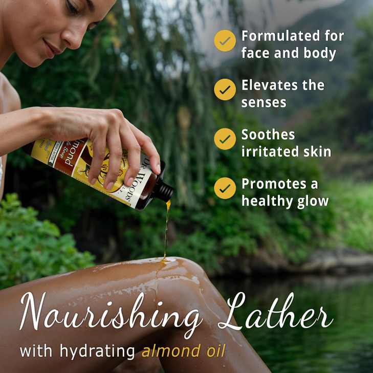 Dr. Woods Almond Liquid Castile Soap - Castile Soap with Pure Almond Oil, Body Wash for Men and Women, Organic Shea Butter, Natural Cleaner for Face,