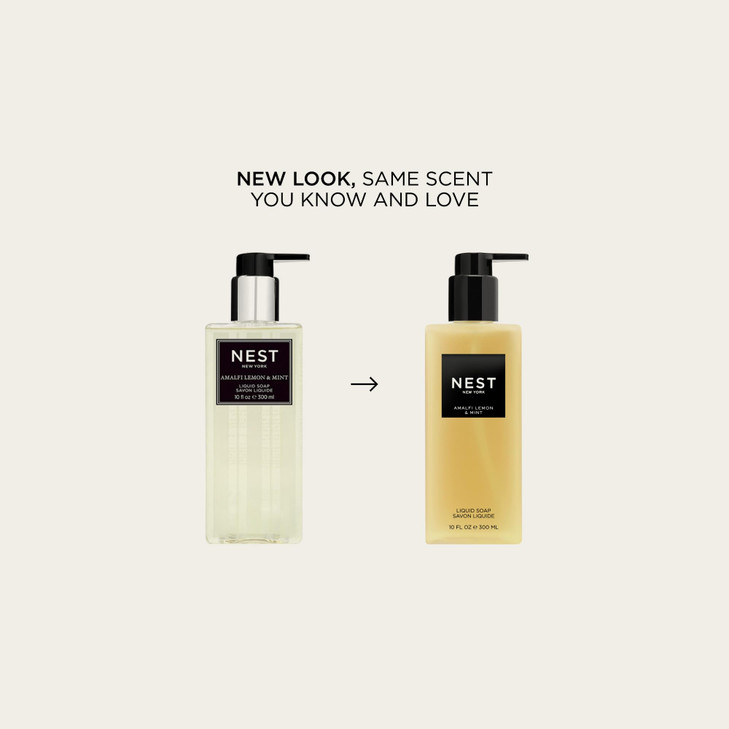 NEST New York Liquid Soap, Amalfi Lemon & Mint - 10 fl oz - Cleanses & Nourishes Skin - Approx. 300 Pumps Per Bottle - Gluten Free & Cruelty Free