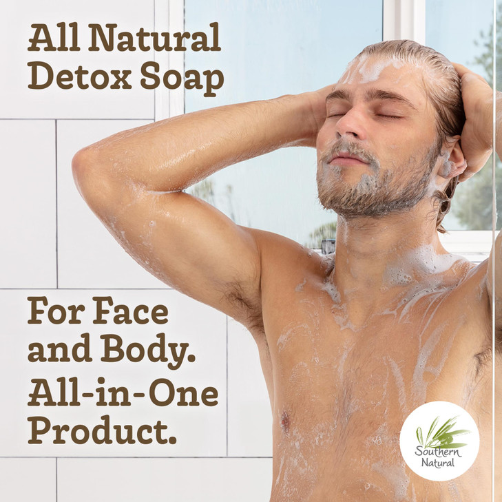 Southern Natural Dead Sea Mud & Charcoal Goat Milk Soap Bar  Face and Body Soap for Sensitive Skin with Peppermint Essential Oil, 4 oz (1 Bar)