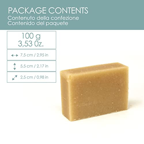 LYNPHA VITALE Sulfur Cleansing Soap Bar  Natural Mineral Sulfur, Deep Cleansing for Oily & Impure Skin, Face & Body, 100 g / 3.5 oz  Made in Italy