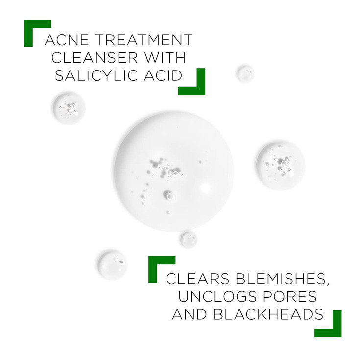 VICHY Normaderm Daily Acne Face Wash, 0.5% Salicylic Acid Cleanser, Gel Cleanser For Oily Skin, Removes Excess Oil, Dirt & Clogged Pores, Oil Free Ac