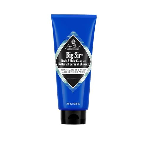 Jack Black Big Sir Body & Hair Cleanser, 10 Fl Oz  Marine Accord & Amber  Mens Body Wash, Mens Shampoo, Skin Care, Hair Care, Dual-Purpose Body Was