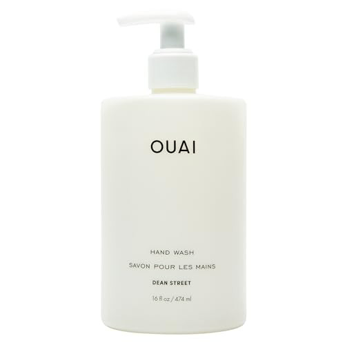 OUAI Hand Wash, Dean Street - Liquid Hand Soap with Jojoba, Avocado, & Rose Hip Oil for Replenished Skin - Gentle Exfoliating Kitchen & Bathroom Soap
