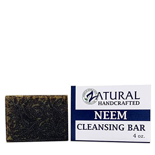Zatural Neem Cleansing Bar  100% Plant-Based Neem Oil Soap for Face and Body  Cold-Pressed, Vegan, and Fragrance-Free  Natural Skin Support  4 oz