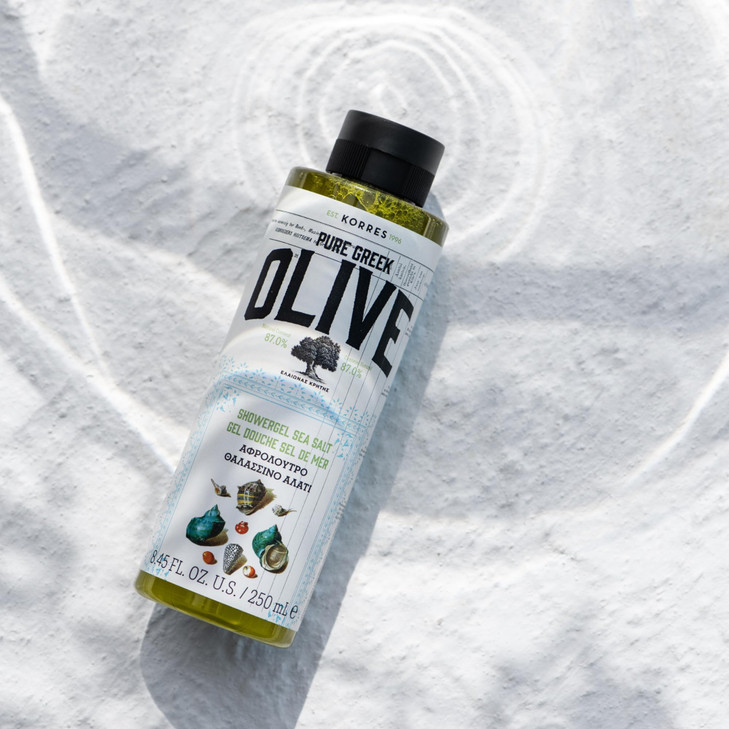 KORRES Olive Oil Shower Gel for Dry Skin, Moisturizing Body Wash Cleanser Made with Pure Greek Olive Oil, Hydrating and Nourishing Bath Soap for Smoo