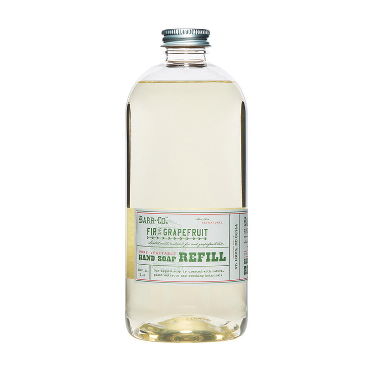 BARR-CO. Hand Soap Refill  Natural Liquid Soap with Moisturizing Botanicals, Vegan & Plant-Based, Refreshing Citrus & Balsam Scent, for Kitchen & Ba