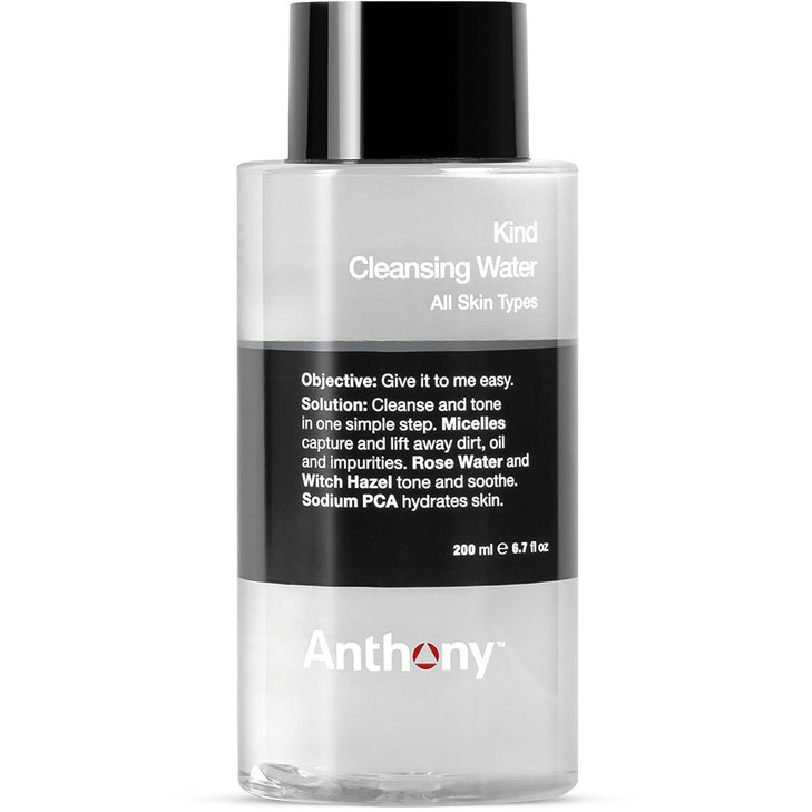 Anthony Witch Hazel Toner for Face, Kind Cleansing Water with Rose Water to Tone and Soothe, Sodium PCA to Hydrate Skin, Micelles to Remove Excess Oi