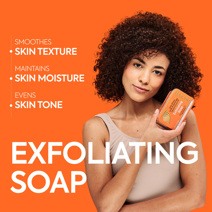 MAKARI Extreme Active Intense Argan & Carrot Oil Exfoliating Soap (7 oz) | Radiance-Boosting Bar | With Apricot Seed Extract & Vitamins C & E | Helps