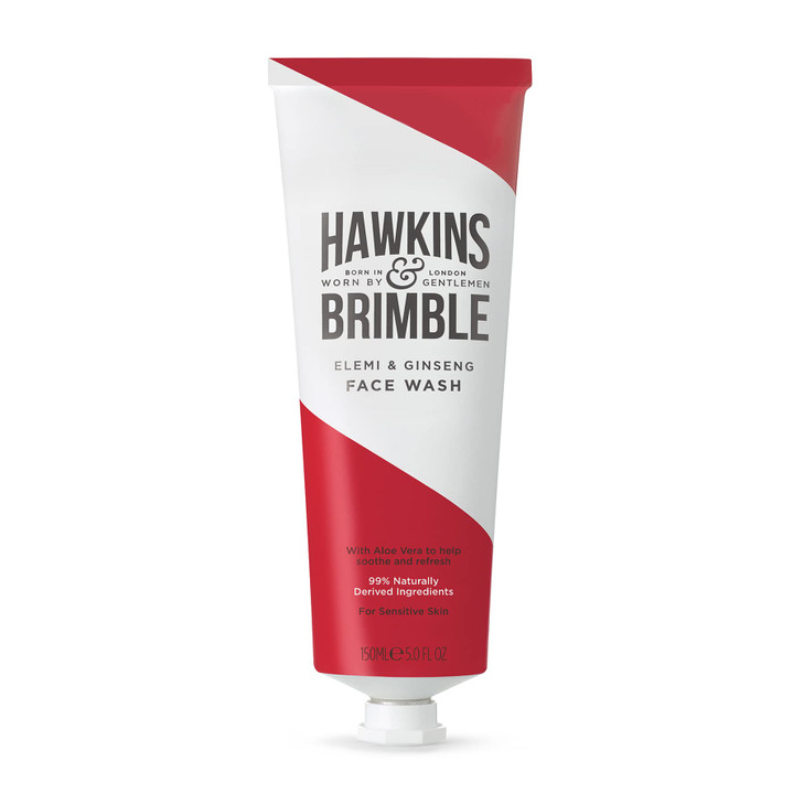 Hawkins & Brimble - Mens Face Wash, 150ml - Aloe Vera Face Wash for Sensitive Skin, Cool Assist in Removal of Excess Oil, Soothe, Refresh, Cleansing