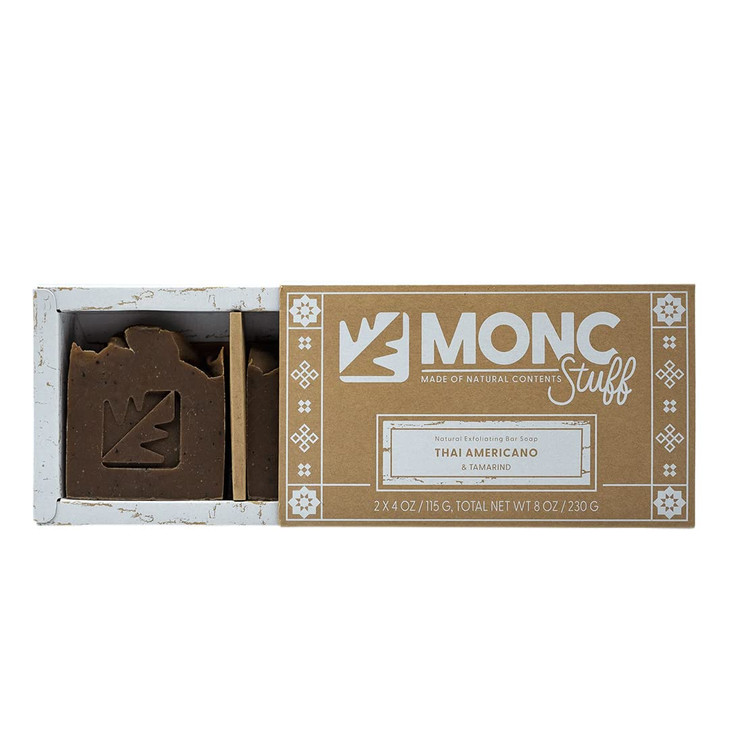 MONCstuff Natural Bar Soap (Thai Americano & Tamarind) for Men and Women - Handmade with Organic Coconut Oil, Rice Milk, and MORE. Cold Process Soap