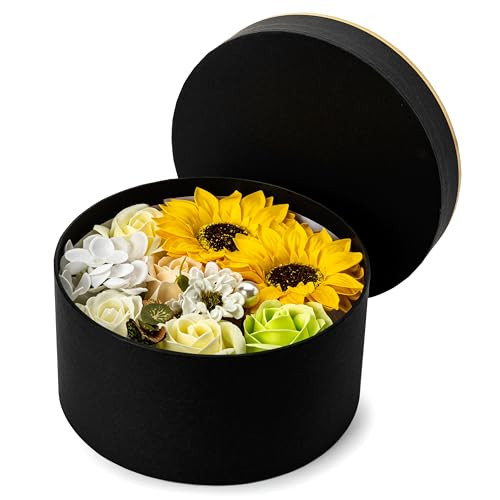 Luxury Beautiful Flora Scented Roses/Carnation Flower Bath Soap with Stem, Flower Soap in Gift Box, Gift for Birthday/Valentine's Day/Mother's Day (S