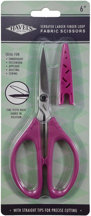Havel's 82246 Sew Creative Large Finger Loop Scissors 6', Serrated