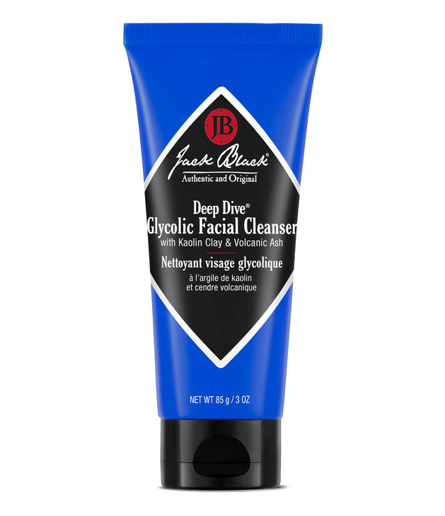 Jack Black - Deep Dive Glycolic Facial Cleanser, 3 Fl Oz  Clay-Based Cleanser, PureScience Formula, Facial Cleanser and Mask, Recommended for Normal