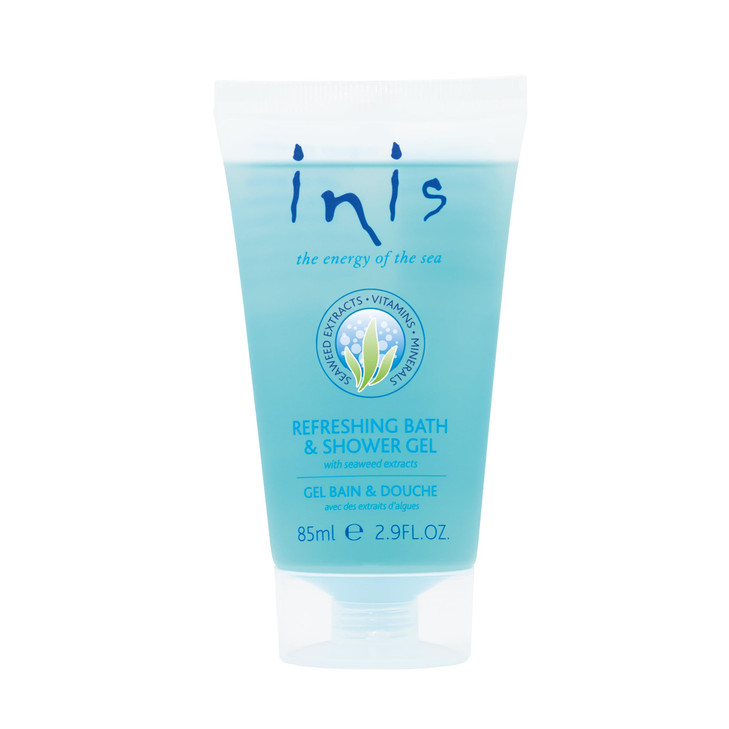 Inis the Energy of the Sea Refreshing Bath and Shower Gel - Travel Size Body Wash for Women and Men - Ocean Fresh Fragrance - 2.9 Fl Oz