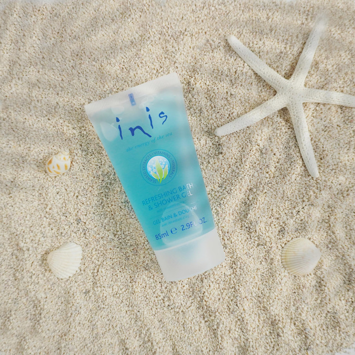 Inis the Energy of the Sea Refreshing Bath and Shower Gel - Travel Size Body Wash for Women and Men - Ocean Fresh Fragrance - 2.9 Fl Oz