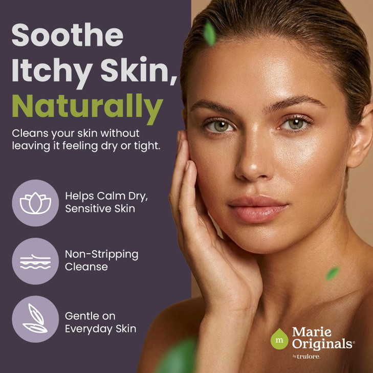 Marie Originals Eczema Face Soap Body Wash Bar  All Natural Psoriasis, Dermatitis Treatment for Dry Itchy Flaky Skin Relief  Gentle Detoxifying, He