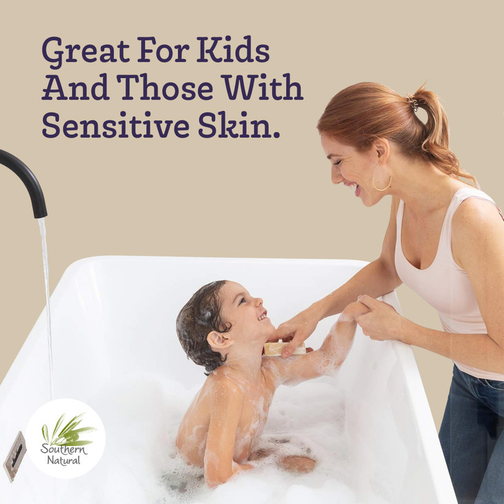 Southern Natural Goat Milk Soap Bar (Lavender 1 Pack) For Dry Sensitive Skin. Natural, Handmade Soap For Men, Women, Kids & Baby. Use On Face & Body