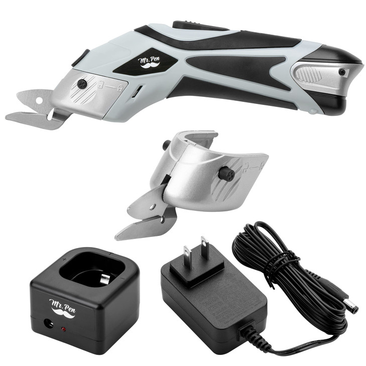 Mr. Pen- Electric Scissors with 2 Blades, 3.6V, Cordless Electric Scissors for Cardboard, Electric Box Cutter