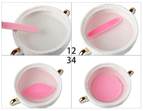 Huini Compressed Salon Spa Facial Cleansing Sponge Sticks, Natural (240 Count) (Pink)