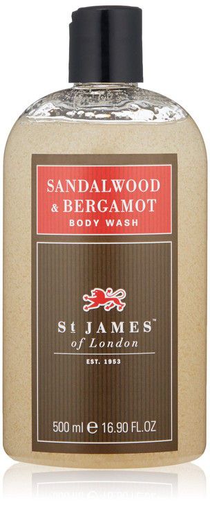 St James of London Sandalwood & Bergamot Body Wash, 16.9 Fl Oz