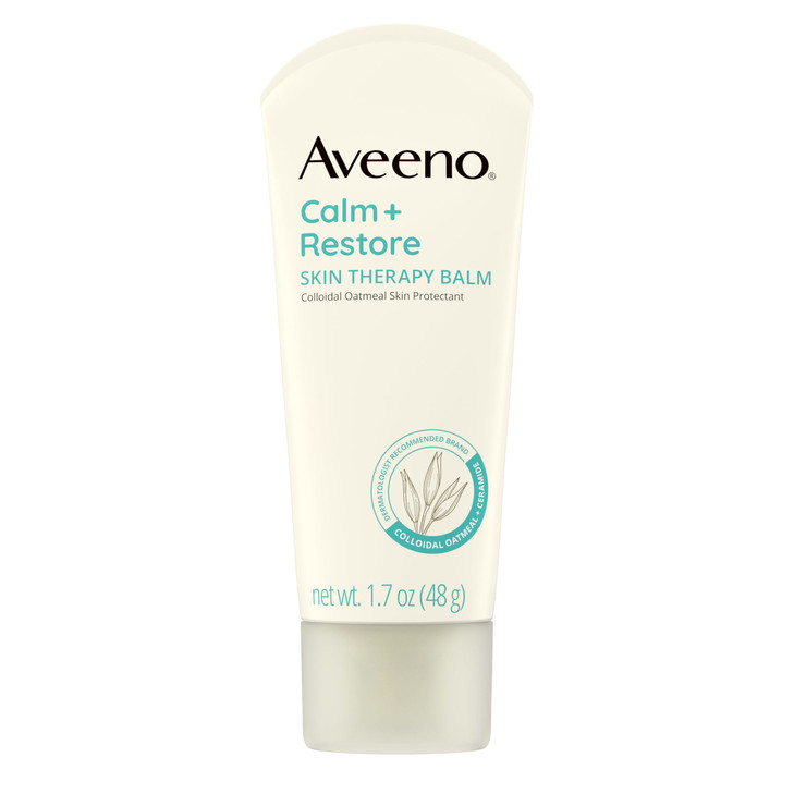 Aveeno Calm + Restore Skin Therapy Balm, Soothing & Moisturizing Skin Protectant for Sensitive Skin, Colloidal Oatmeal & Ceramide to Help Fight Dry S