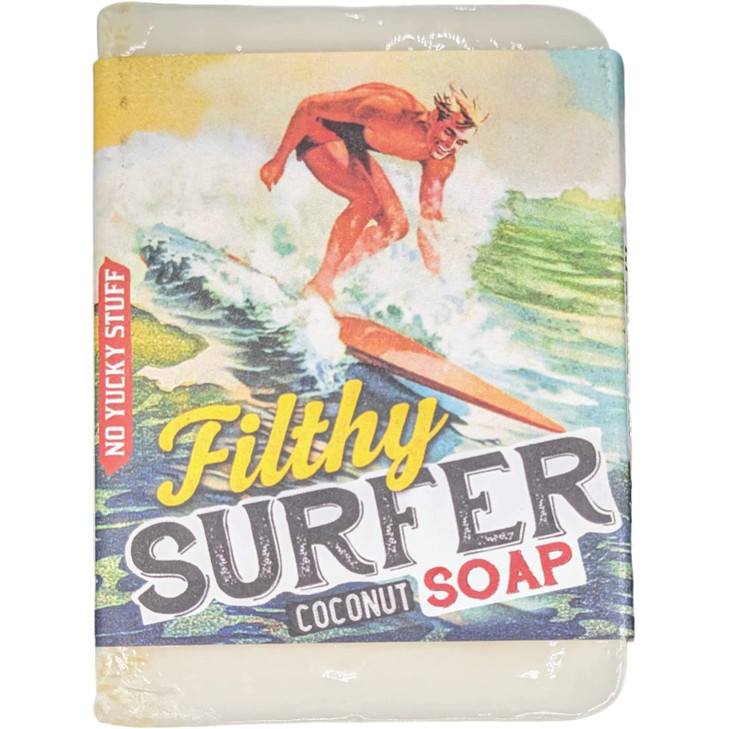 Filthy Surfer (Man) All Natural Coconut Soap Bar, White