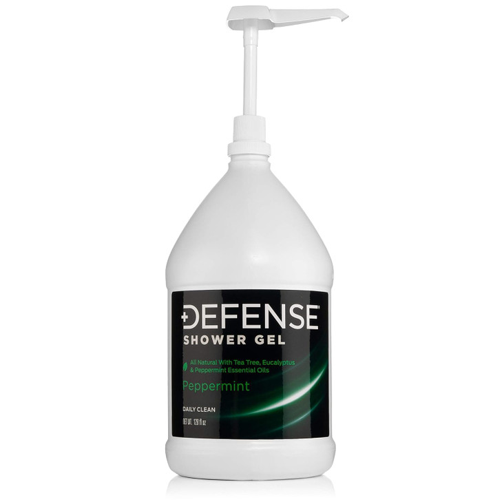 Defense Soap Peppermint Body Wash Shower Gel 1 Gallon (128 Fl Oz)