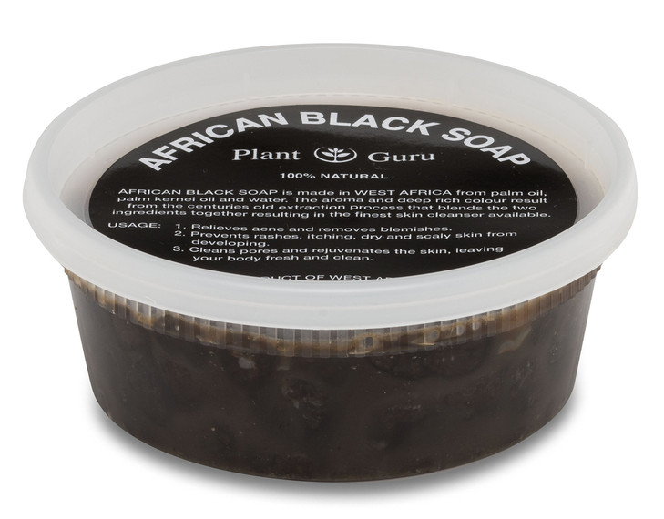 African Black Soap Paste 8 oz. 100% Raw Pure Natural From Ghana. Acne Treatment, Aids Against Eczema & Psoriasis, Dry Skin, Scars and Dark Spots. Gre