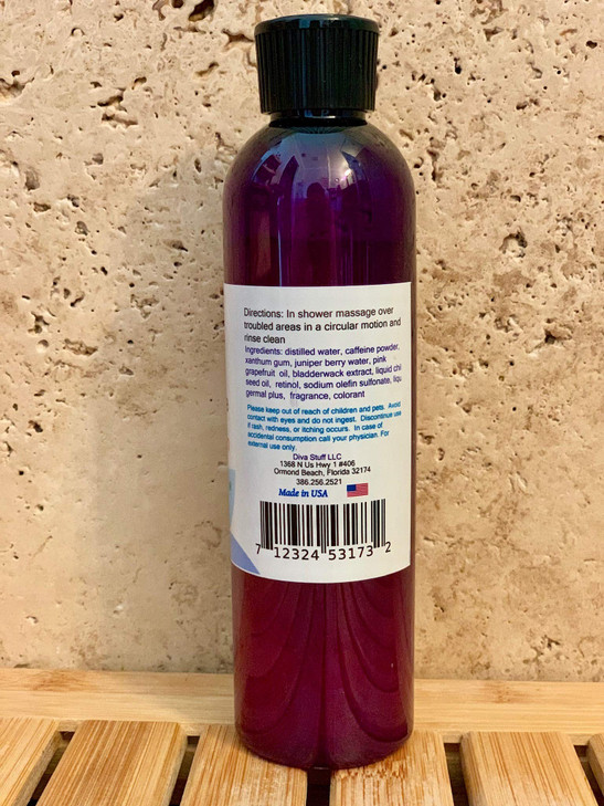 Anti Cellulite Body Wash, Orange Cream Scent, With Retinol and Caffeine, By Diva Stuff