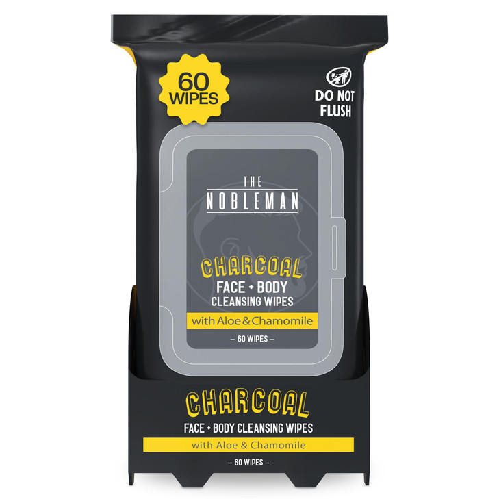 Charcoal Face + Body Cleansing Wipes