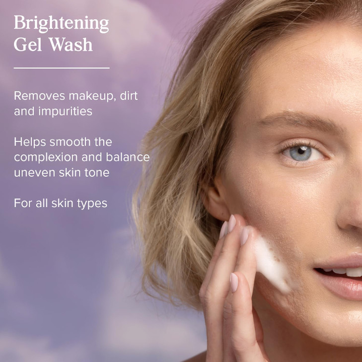 Heritage Store Aura Glow Facial Cleanser, Brightening Wash for a Fresh Glow, All Skin Types, Revitalizing Gel Cleanser Exfoliates & Smooths with Glyc