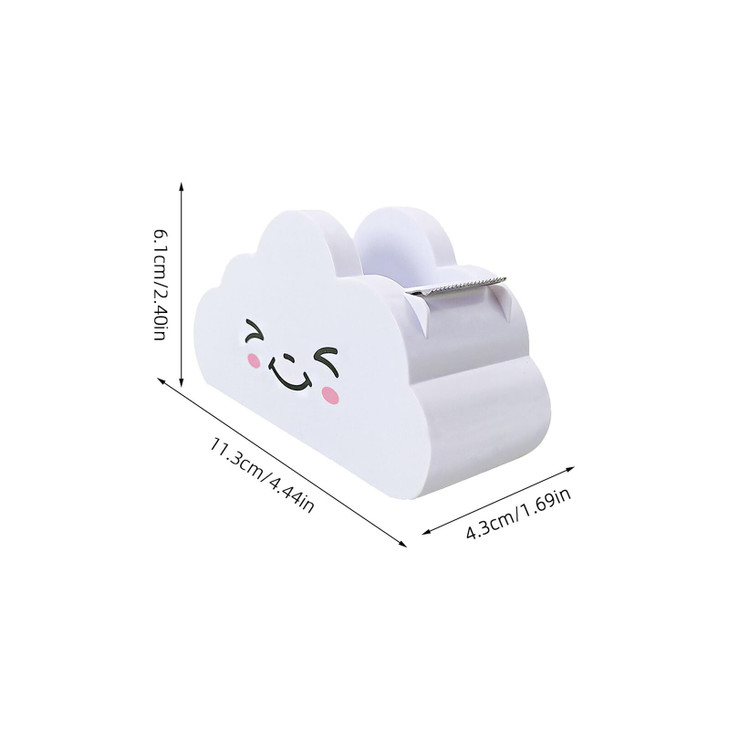 Gadpiparty Cloud-Shaped Washi Tape Dispenser with Rainbow Tape Set - Cute Desktop Cutter for Office, School & Crafting - Fun Stationery Organizer for