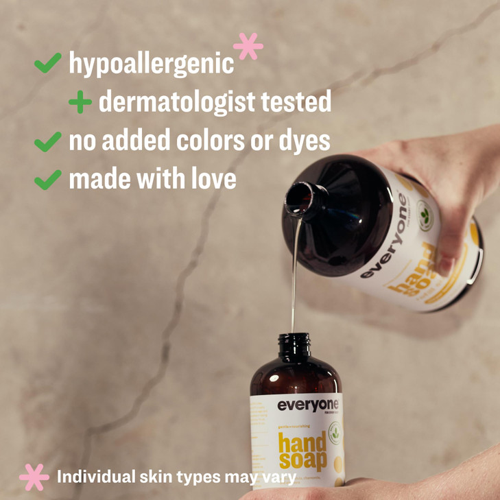 Everyone Liquid Hand Soap Refill, 32 Ounce (Pack of 2), Meyer Lemon and Mandarin, Plant-Based Cleanser with Pure Essential Oils