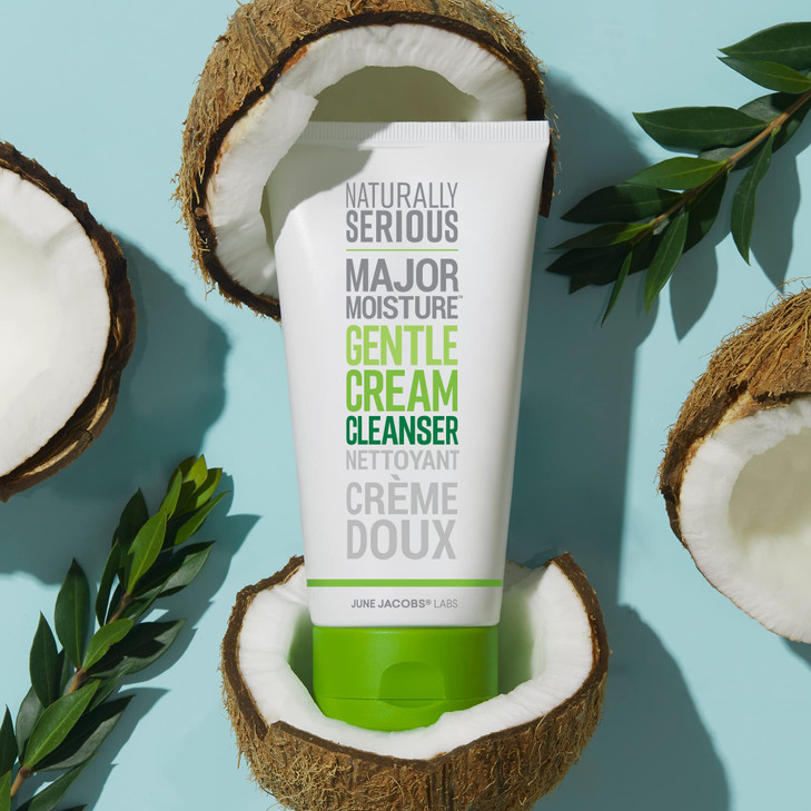 Naturally Serious | Major Moisture Gentle Cream Cleanser, Hydrating Cleanser with Coconut Oil, Makeup-Removing Cleanser, Vegetarian Skincare, Cruelty