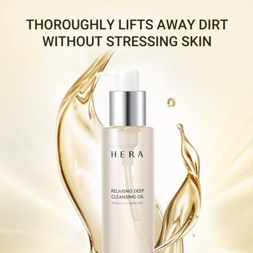HERA Gentle Cleansing Oil, Soothing and Moisturizing Makeup Removal for Dry, Sensitive Skin by Amorepacific, 6.76 FL OZ
