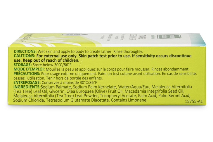 Thursday Plantation Tea Tree Cleansing Bar for Acne-prone Skin on Face and Body 3.35 oz