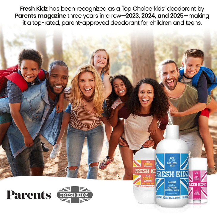 Fresh Kidz Hair & Body Wash for Kids and Teens - Gentle Bath and Shower Cleanser for All Skin Types - Boys Blue, 16.9 Fl.Oz.