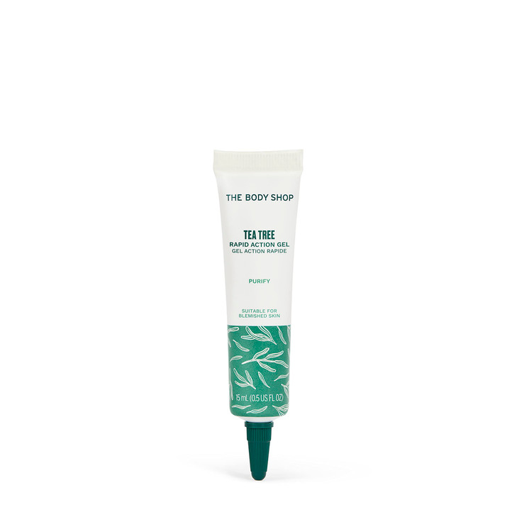 The Body Shop Tea Tree Rapid Action Gel, for Oily, Blemished Skin, Purifying, Vegan 0.5 Fl Oz