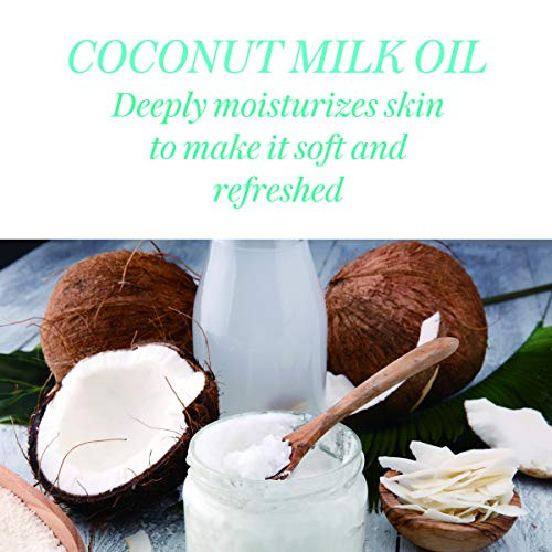 Luseta Coconut Milk Body Wash,Gentle Soap-Free Body Cleanser Deeply Moisturizes for Dry Skin 33.8oz