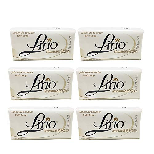 Lirio Dermatologico Bar Soap. Glycerin Enriched Antibacterial Soap. For Daily Use. Suitable for all Skin Types. 5.3 Oz. Pack of 6