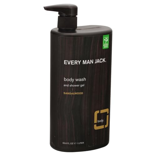 Every Man Jack Body Wash, Sandalwood 33.8-ounce Moisturizing